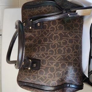 Calvin Klein Monogram Brown Satchel